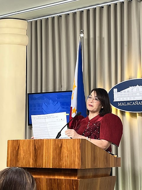 Palace press officer, Undersecretary Claire Castro