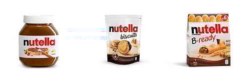 Variety of Nutella products.