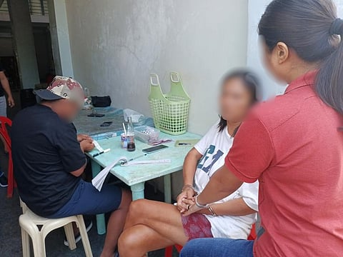 A 42-year-old woman was arrested in a buy-bust operation in Burgos, Ilocos Norte, with suspected shabu and marked money confiscated, police said.