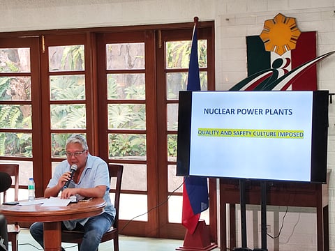 Congressman Mark Cojuangco in the Nuclear Forum roundtable discussion Thursday at Quezon city.