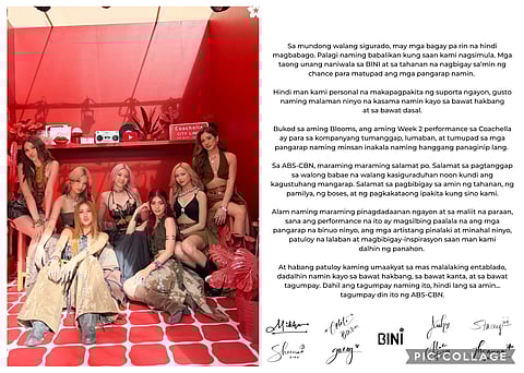 BINI stands with ABS-CBN