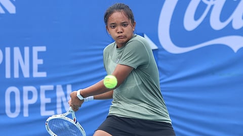 TENNIELLE Madis flaunts her form en route to posting a 6-4, 6-4 win over Marian Capadocia to advance to the finals of the Philta National Women’s Open on Friday at the Rizal Memorial Tennis Center.