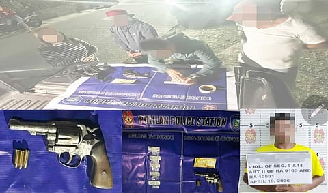 Bulacan police arrests drug suspect, seizes shabu and unlicensed firearm on 19 April.