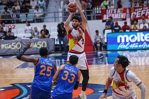 BENNIE Boatwright posts a double-double of 41 points and 11 rebounds in San Miguel’s 98-94 win over NLEX on Sunday in the PBA Commissioner’s Cup at the Ynares Center-Antipolo.