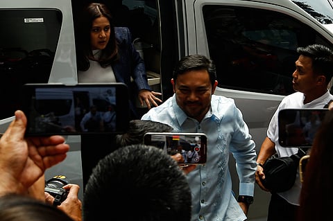 Senators Mark Villar and Camille Villar arrive at the Department of Justice in Ermita, Manila, on 20 April 2026 for the continuation of the preliminary investigation into the market manipulation, insider trading, and misleading disclosure complaints filed by the Securities and Exchange Commission against Villar Land Holdings Corporation officers.Senators Mark Villar and Camille Villar arrive at the Department of Justice in Ermita, Manila, on 20 April 2026 for the continuation of the preliminary investigation into the market manipulation, insider trading, and misleading disclosure complaints filed by the Securities and Exchange Commission against Villar Land Holdings Corporation officers.