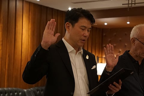 PHILIPPINE Institute of Architects President Terence Yu takes his oath as head of the organization for 2026 to 2027 on 16 April at the Fairways Grill in Manila Golf and Country Club in Makati.