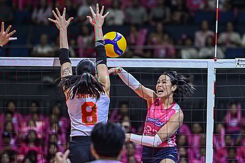 Jema Galanza tows Creamline to a 25-22, 25-18, 25-16, sweep of Cignal to own Game 1 of the 2026 PVL All-Filipino Conference best-of-three finals series.