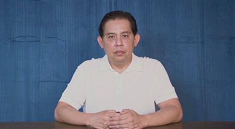Screengrab from a video message of former House Speaker Martin Romualdez this Tuesday addressing his alleged participation in the multibillion peso flood control scandal.