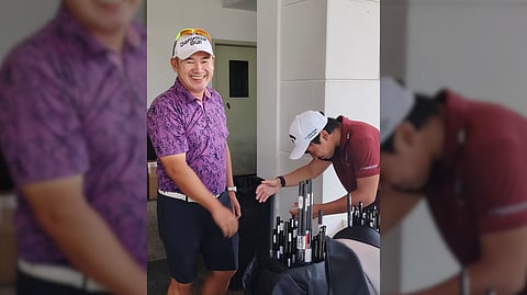 VETERAN Angelo Que shares a smile as young gun Sean Ramos makes ‘mano’ at the workshop of Sentosa Golf Club in Singapore on the eve of the International Series Singapore Open.
