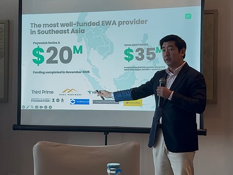 Paywatch president and co-founder Alex Kim discusses Earned Wage Access (EWA) and its role in improving employee financial well-being and workplace relationships in the Philippines on Thursday, 23 April at Shangri-La The Fort, Taguig City. 