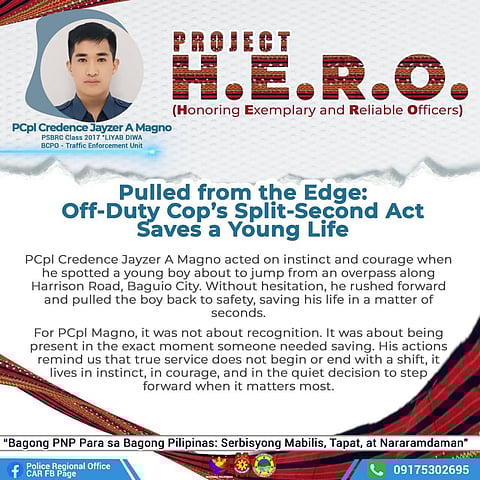 Off-duty cop saves child from fall in Baguio