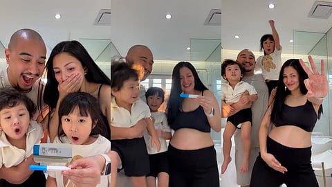 Sheena Halili and Jeron Manzanero reveal their third pregnancy in a playful Instagram reel, joined by their children Martina and Jio, in a moment that quickly drew celebratory reactions online.