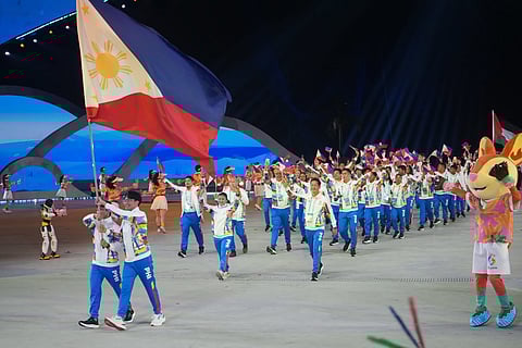 FILIPINO athletes are expected to go all out as they march at the Yasha Park during the traditional parade of colors of the 6th Asian Beach Games in Sanya, China.