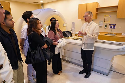 
Dr. Eduardo Erasto Ongkeko, Head of the St. Luke’s-Global City Department of Nuclear Medicine and Theranostics, takes medical students and other specialists on a tour of St. Luke’s-Global City’s nuclear medicine and theranostics facilities.
