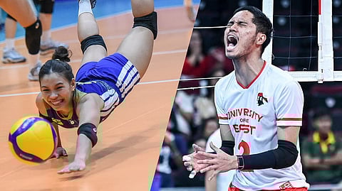 National University’s (NU) Shaira Jardio and University of the East’s Raquim Aceron