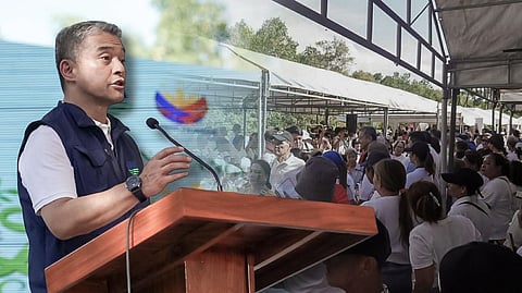 Planting Hope, Building Stability. DENR Secretary Juan Miguel Cuna joins Raisa Treñas and Arthur Defensor Jr. alongside beneficiaries during the launch of Handog ng Pangulo: Luntiang Bukas – Pamilyang May Lupa, Komunidad na Luntian, Bukas na Matatag.