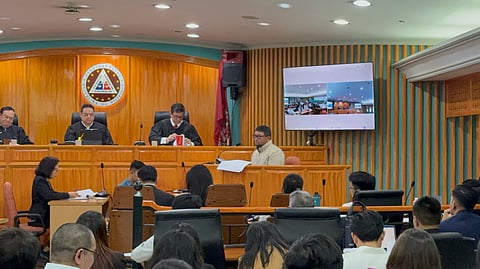 Former Assistant Regional Director of the National Capital Region Gerard Opulencia during the bail hearing of former Senator Ramon "Bong" Revilla at the Sandiganbayan in Quezon City.