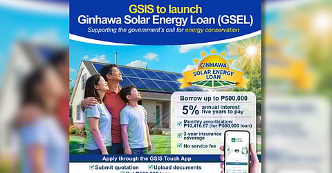 GSIS Solar Program loan applications reach P5.67 billion