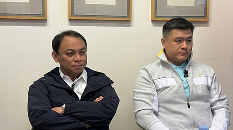 JUSTICE Secretary Fredderick Vida (left) and Chief State Counsel Dennis Chan flew to the Czech Republic to discuss legal options on the possible return to Manila of former Rep. Zaldy Co. They are set to hold s press conference in Prague.