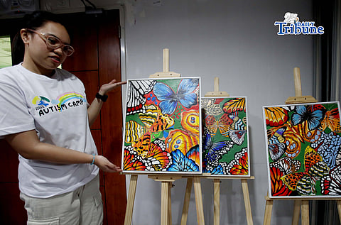 (April 25 2026) Juliana Elijah Erlano 18 years old show her art work with Philippine Children’s Medical Center (PCMC) Neurodevelopmental Pediatrics head Dr. Ermenilda Avendaño,  during the Philippine Children’s Medical Center 3rd Autism Camp launching, a series of lectures and workshops for parents, a community effort that brings together families, health professionals, and advocates in one setting. And also to support, Inspire, Nurture: Autism Empowering Guardians, held at PCMC hospital in Quezon City on Saturday April 25 2026. Photo/Analy Labo