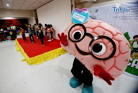 (April 25 2026) Children with the autism spectrum enjoy performing and playing the mascot with their parents as they join the Philippine Children’s Medical Center 3rd Autism Camp, a series of lectures and workshops for parents, a community effort that brings together families, health professionals, and advocates in one setting. And also to support, Inspire, Nurture: Autism Empowering Guardians. during the launching held at PCMC hospital in Quezon City on Saturday April 25 2026. With the volunteers Neurodevelopmental Pediatrics teachers.  Photo/Analy Labor