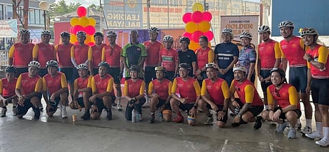 MMDA general manager Nicolas Torre III (seventh from left), MPTC Tour of Luzon chief organizer and CEO Arrey Perez (sixth from left) and Mad Management head Dinah Remolacio (seventh from right) strike a pose with cycling executives after a race on Sunday serving as a prelude to the Tour of Luzon.