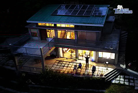 (April 28, 2026) A house in Tanay, Rizal was seen illuminated by light coming from a solar panel installed on its rooftop. Solar power in the Philippines is in demand due to high electricity costs. Photo: Analy Labor
