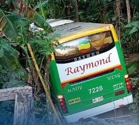 A passenger bus was involved in a road crash accident on 25 April along Maharlika Highway in Barangay Sigamot, Libmanan, Camarines Sur.
