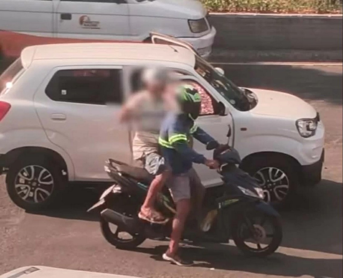CCTV footage shows the moment gunmen on a motorcycle opened fire on a white SUV at the intersection of EDSA and Timog Avenue in Quezon City. The daylight attack killed a 75-year-old businessman and his driver.