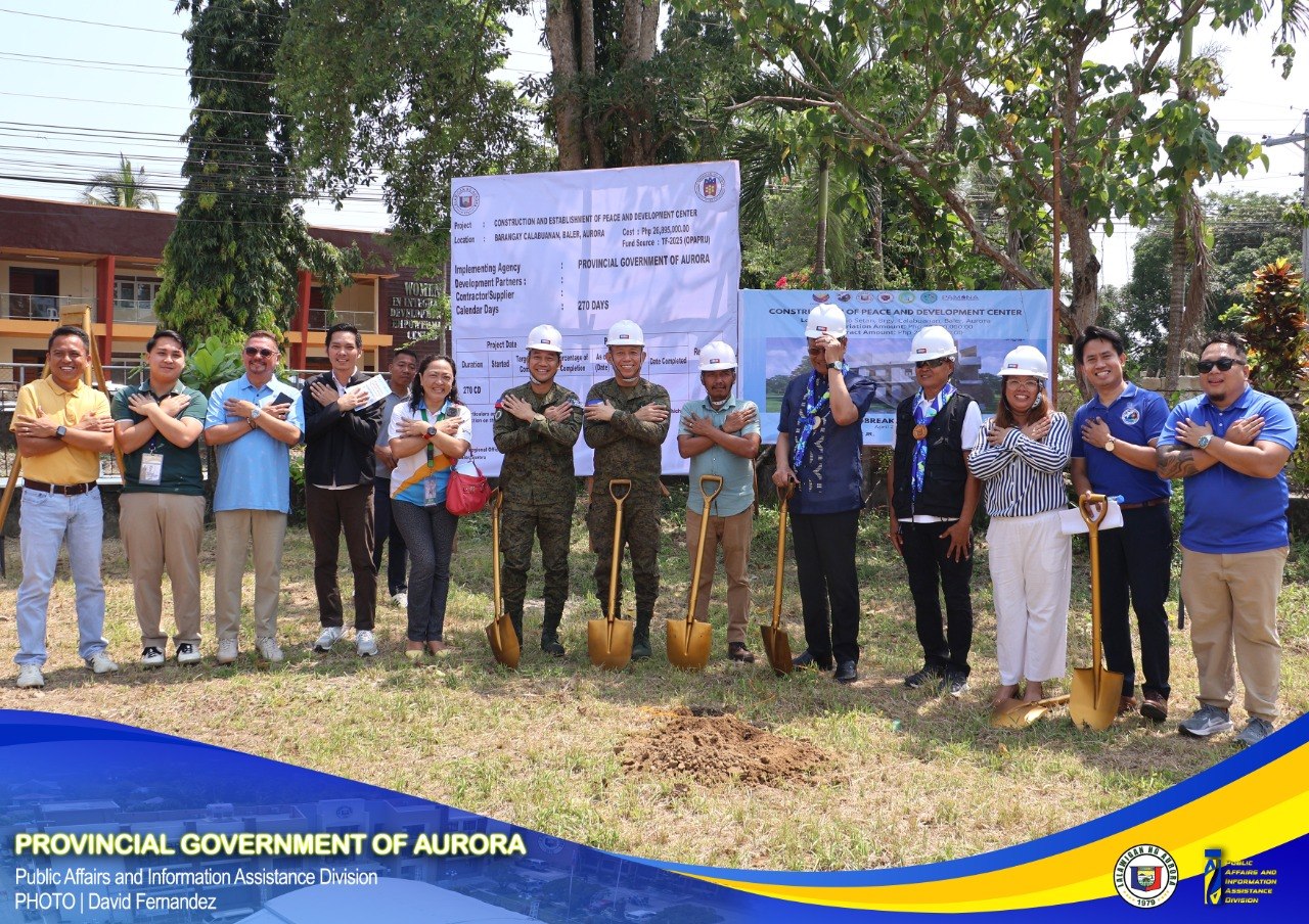 The provincial government started the construction of the Peace and Development Center at Sitio Setan, Barangay Calabuanan in the town of Baler, Aurora on April 23, that will serve as a central hub for services and support for former rebels (FRs).