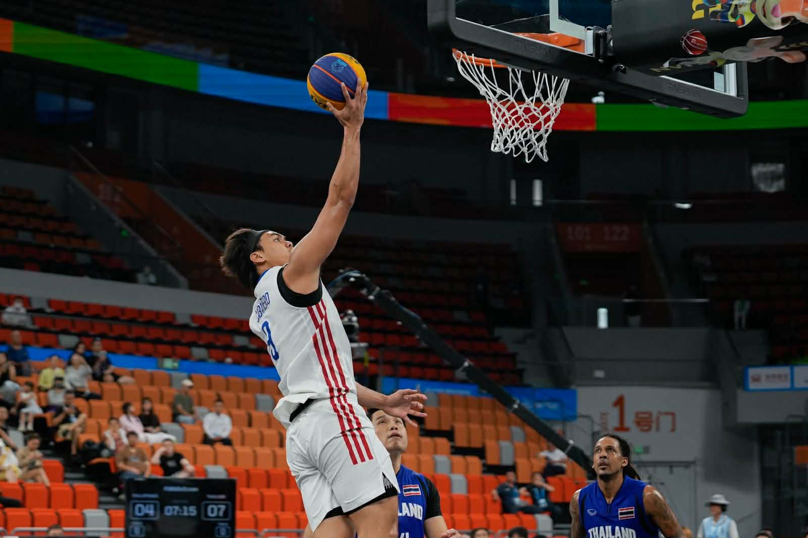 NIC Cabañero and Gilas Pilipinas fall short after suffering an 18-20 loss to Thailand in the semifinals of the men’s 3x3 event of the 6th Asian Beach Games.