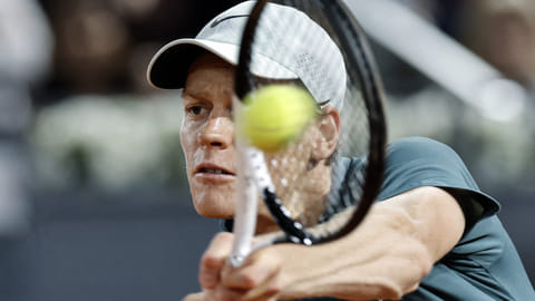 JANNIK Sinner flaunts his might to pull off a 6-2, 7-6 (7/0) victory over Rafael Jodar in the quarterfinals of the Madrid Open men’s singles event.