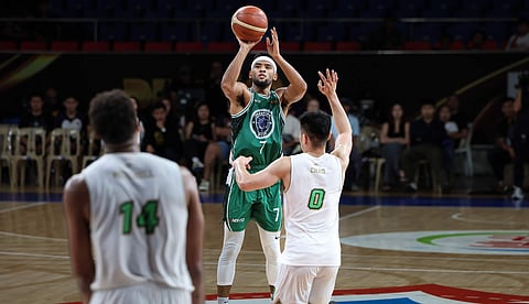 Jerrick Ahanmisi delivers 29 points to lead Terrafirma to a 102-84 victory over Macau in the PBA Commissioner’s Cup. 
