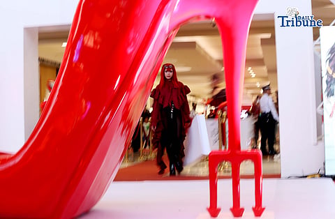 (May 02 2026) Drag performer Sofia Trazona along with more than a hundred models and fashion enthusixasts strutted on the long runway for Stiletto Walk at SM City Marikina on Saturday May 2 2026, in promotion of the blockbuster movie sequel The Devil Wears Prada 2. Photo/Analy Labor