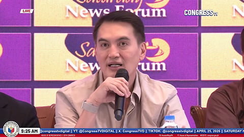 Quezon City Third District Representative, and Chairman of House Committee of Transportation, Rep. Franz Pumaren joined Saturday News Forum, 2 May, at Dapo Restaurant, Quezon City. 