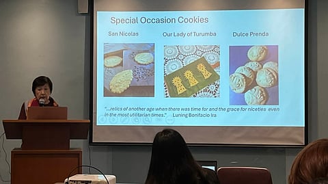 FOOD writer-editor Michaela Fenix talking about Philippine biscuits.