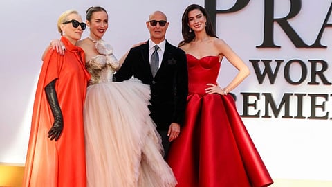 Meryl Streep, Emily Blunt, Stanley Tucci, and Anne Hathaway step out in style for the world premiere of The Devil Wears Prada 2 at Lincoln Center in New York City on April 20, 2026.