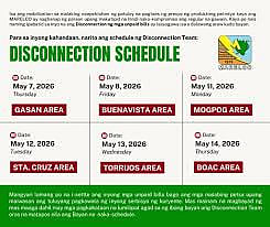 MARELCO sets disconnection schedule in Marinduque amid ERC moratorium claims