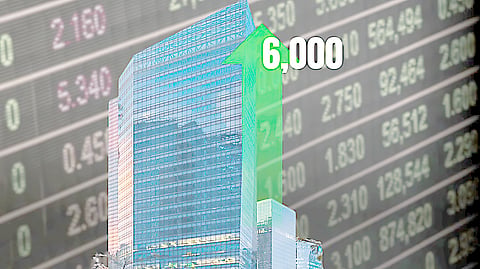 THE Philippine Stock Exchange Index got a huge boost, soaring back above the 6,000 level, even as the peso strengthened from reports that the US and Iran are closer to a framework both could use to work on resolving the conflict in the Middle East. 