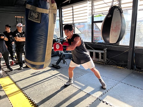 KENNETH Llover heats up his buildup for Michael Angeletti of the United States in their IBF bantamweight title elimination fight on 6 June in Aichi, Japan.