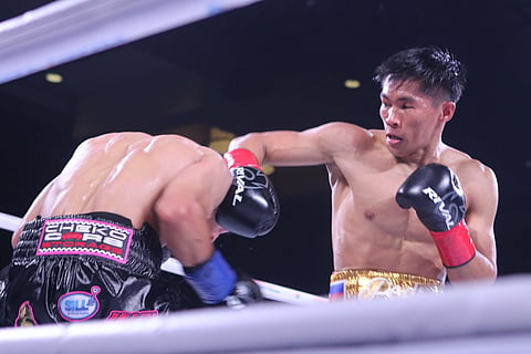 PEDRO Taduran stops Gustavo Perez to extend his reign as IBF minimumweight champion.    