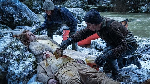 A BEAR kills a man in the Jura. In the aftermath, a rural couple discovers hidden money and chooses to cover up what really happened. What begins as survival quickly turns into fear-driven lies, escalating mistrust, a small community pulled into a spiral of greed and guilt. ‘Un ours dans le Jura’ (France). Part of Cine Europa festival official selection.