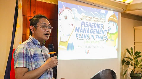BFAR Northern Mindanao regional director Edward Yasay, chairman of FMA 9, conducts ordinance workshop for development of municipal fisheries ordinances as part of the preparations for the closed season for sardines.