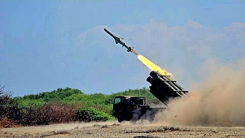 The Japan Self-Defense Force’s ground-based Type 88 surface-to-ship missile system was fired for the first time in Philippines during the Balikatan’s maritime strike exercise, targeting and sinking a simulated enemy vessel. (Photo by Lade Kabagani)