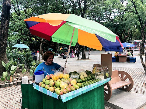 For nearly a decade, Nay “Luz” has been selling mangoes at Quezon Memorial Circle to support her children and provide for their daily needs.
