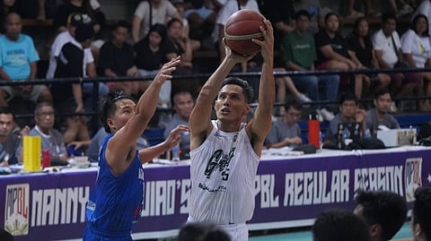 DONDON Hontiveros displays his vintage form when he lifts the Cebu Greats to a 91-77 win over the Imus Yangkee in th MPBL 2026 Season at the One Arena Cainta in Rizal Province on Friday.