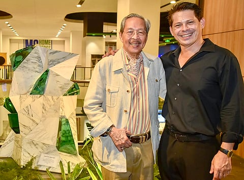 RAMON Orlina and David Kaufman beside their collaborative masterpiece.