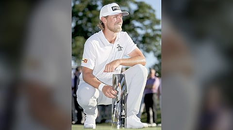 KRISTOFFER Reitan smiles after clinching his first PGA victory at the Truist Championship.