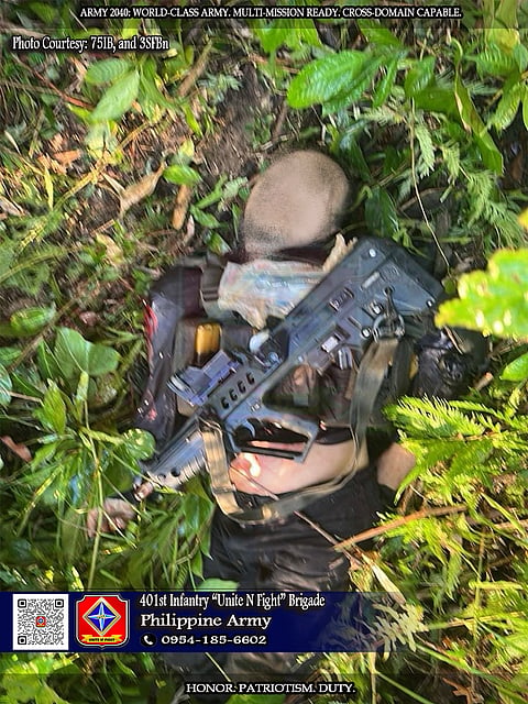 A top official of a communist terrorist group (CTG) was neutralized during an encounter between the Philippine Army and the Northeastern Mindanao Regional Committee (NEMRC) during an armed encounter at Sitio Casting, Brgy Bayan in the town of Marihatag, Surigao del Sur on May 11, 2026.