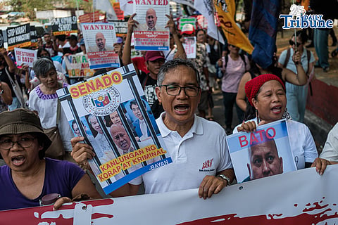 Demonstrators storm Senate to support the arrest of Sen. Bato dela Rosa